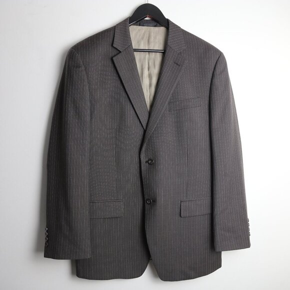 Michael Kors 100% Wool Classic Single Breasted Men's Brown Blazer Coat Size 42R - Picture 1 of 9